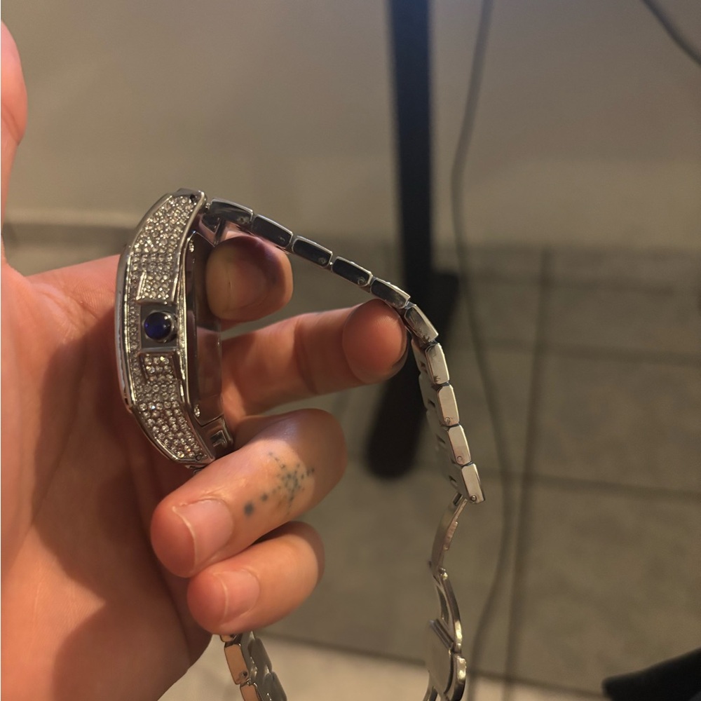 Silver and Blue Men's Watch